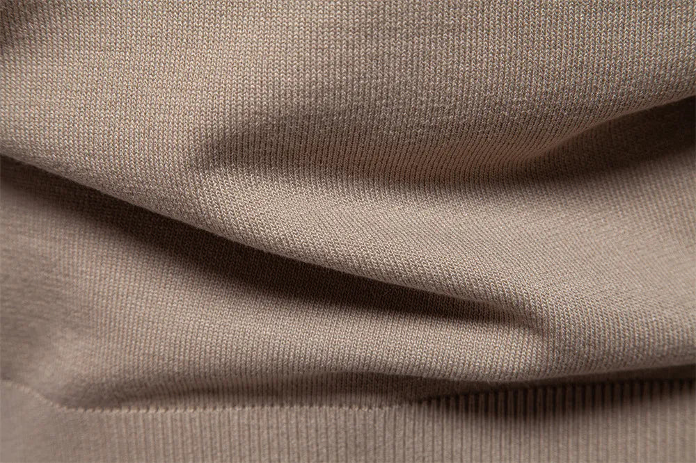 Veneto Luxury Stripe Knit Zip Polo
