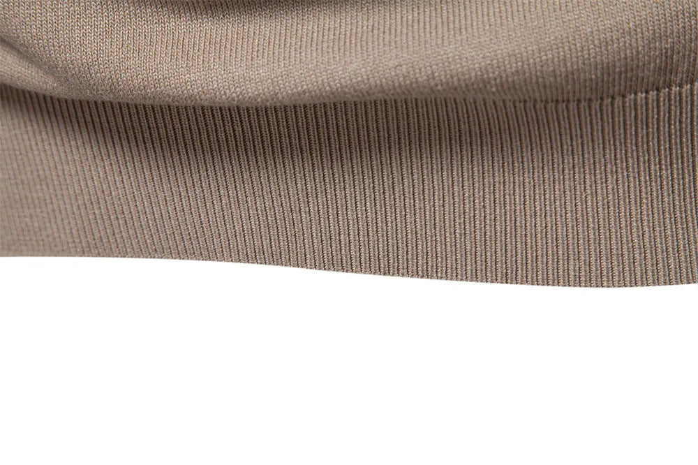 Veneto Luxury Stripe Knit Zip Polo