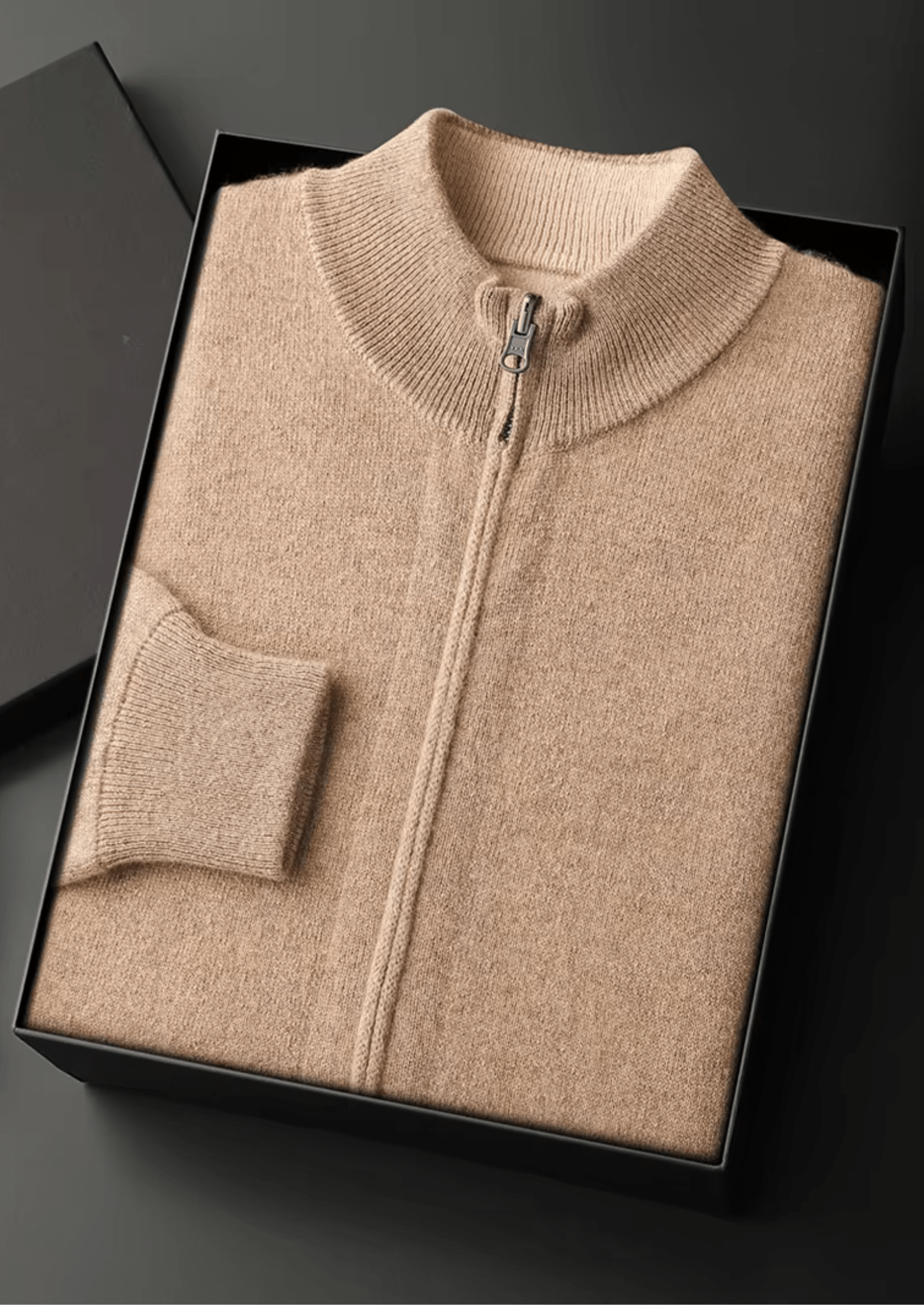WOOL ZIP CARDIGAN