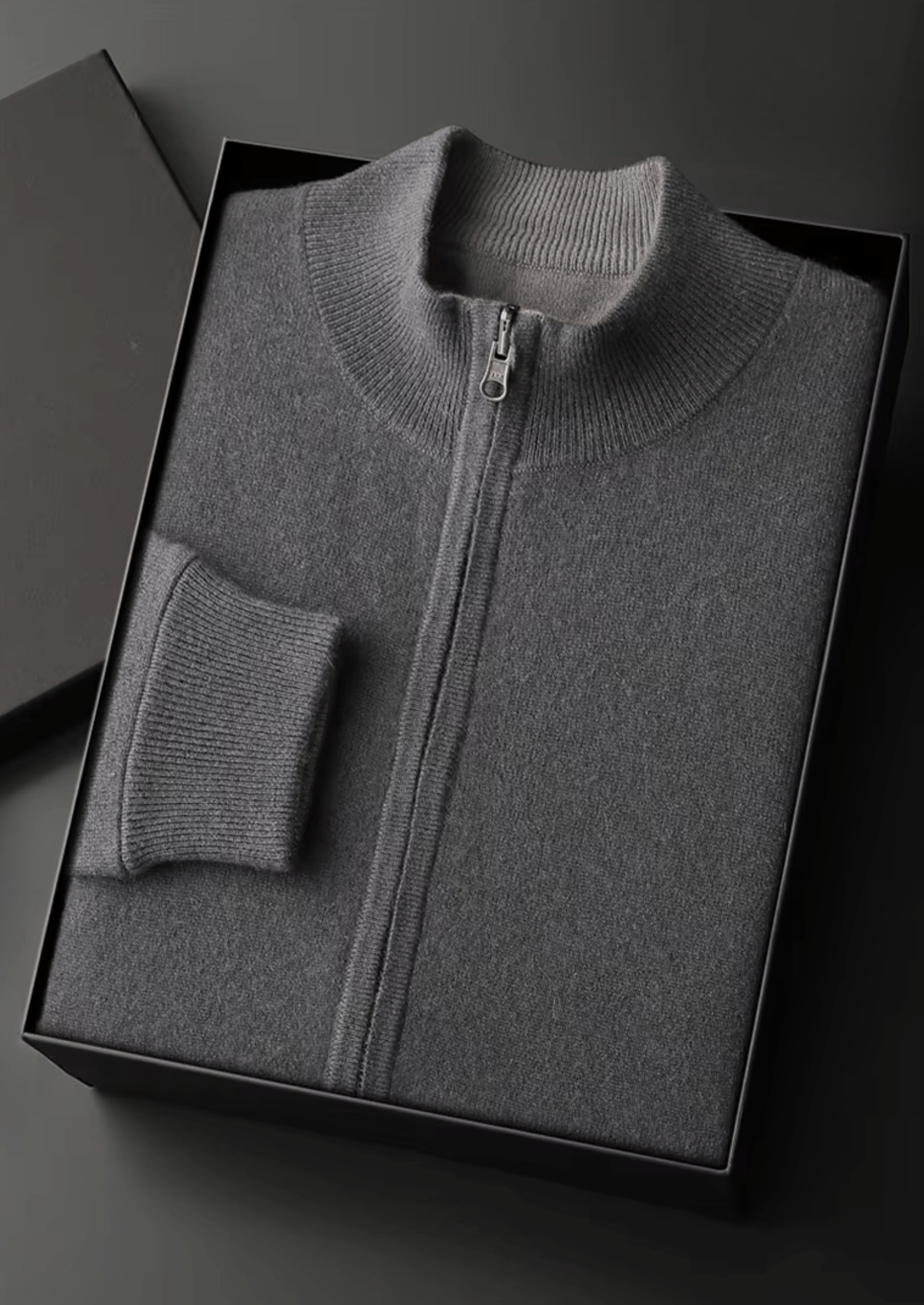 WOOL ZIP CARDIGAN